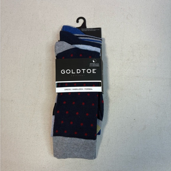 Lot of 3 Packs of Gold Toe Dress Crew Socks NEW (9 Pairs) Lot #1 - Picture 2 of 6